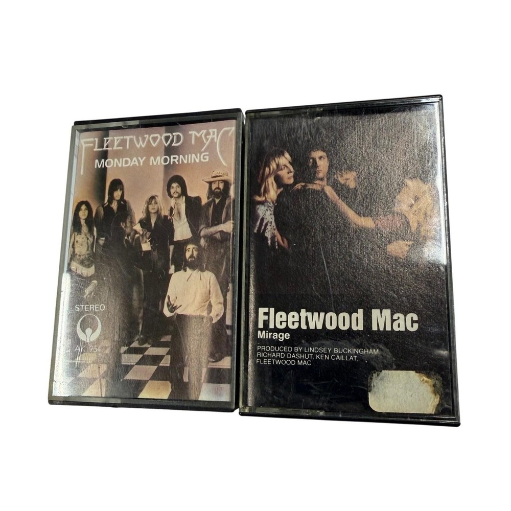 Rare Fleetwood Mac Cassette Tape Lot 2pc Mirage & Monday Morning Vintage Rock